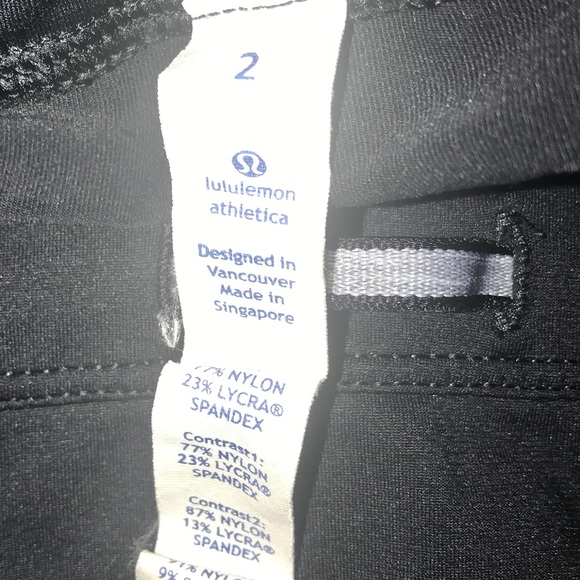 Lululemon Nothing To Hide Crop Black Size 2 - Picture 3 of 6